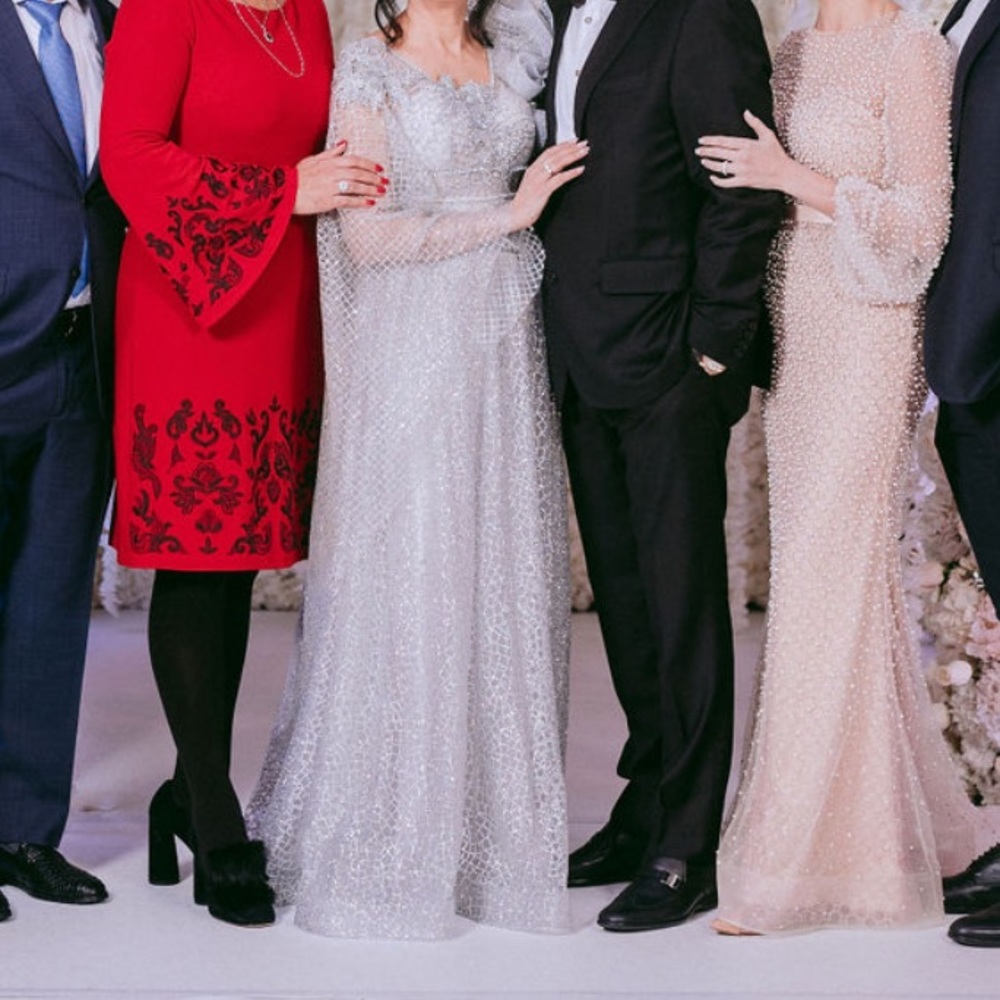 Silver A-Line Gown